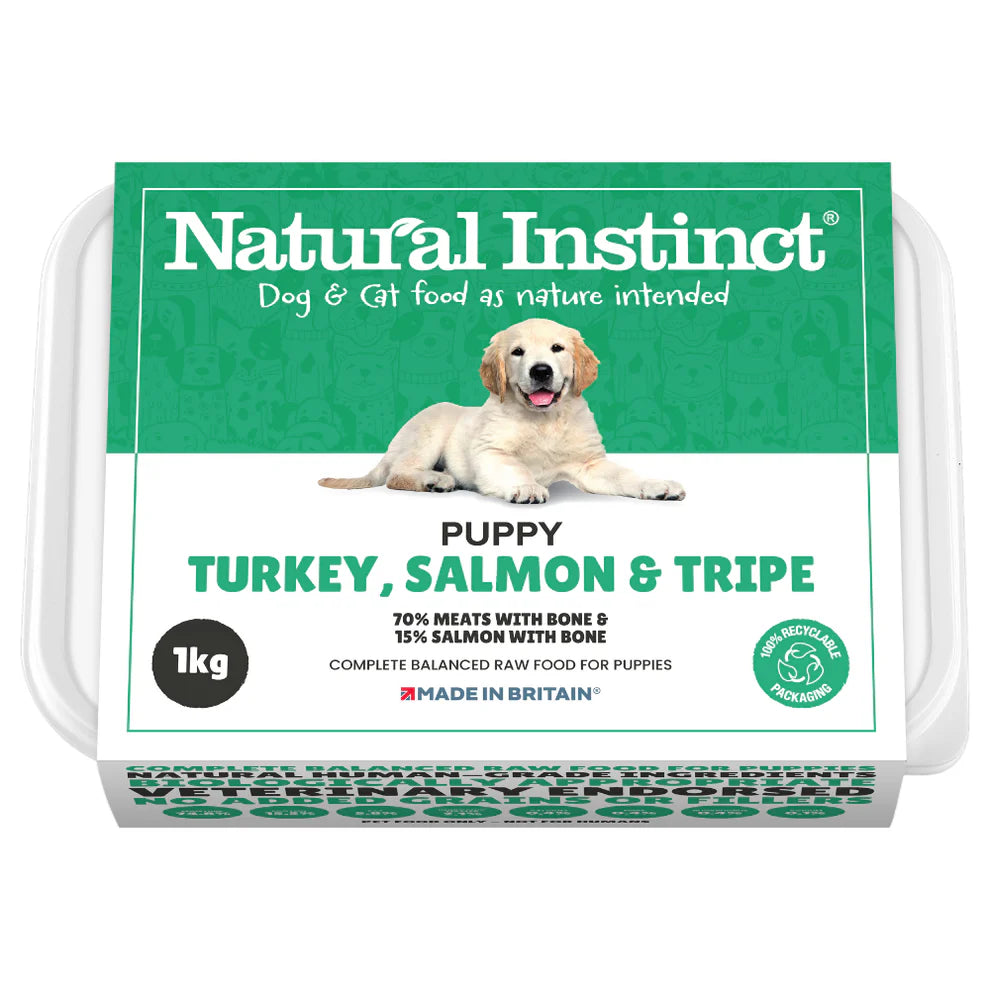 Puppy Turkey, Salmon & Tripe 1kg